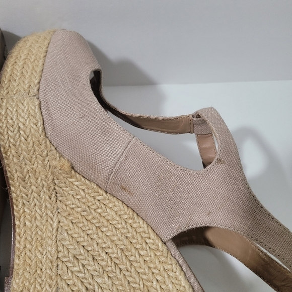 Steve Madden Kendraaa Oatmeal Wedge Espadrille Sandals Size 10 M - Picture 8 of 10